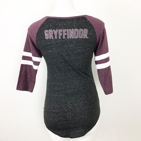 Harry Potter Gryffindor V Neck 3/4 Sleeve Top Size M - Picture 3 of 7